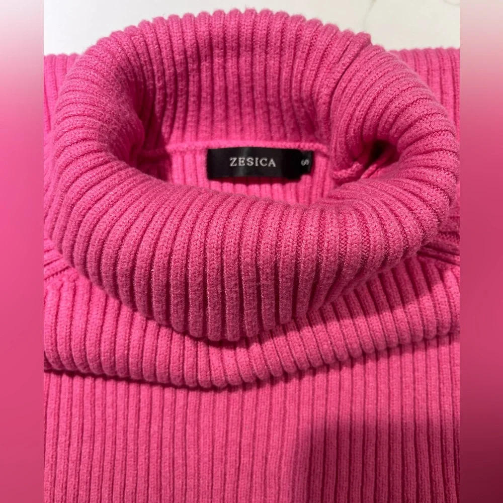 NWOT Women’s Sweater, turtleneck/cowl, long sleeve, Pink, Tag says S…see pics - Picture 3 of 7